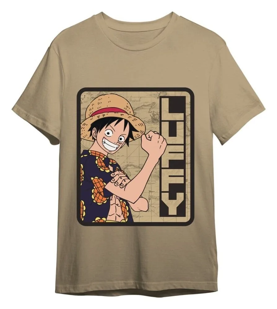 One Piece T-Shirt – Monkey D. Luffy Sand Size L