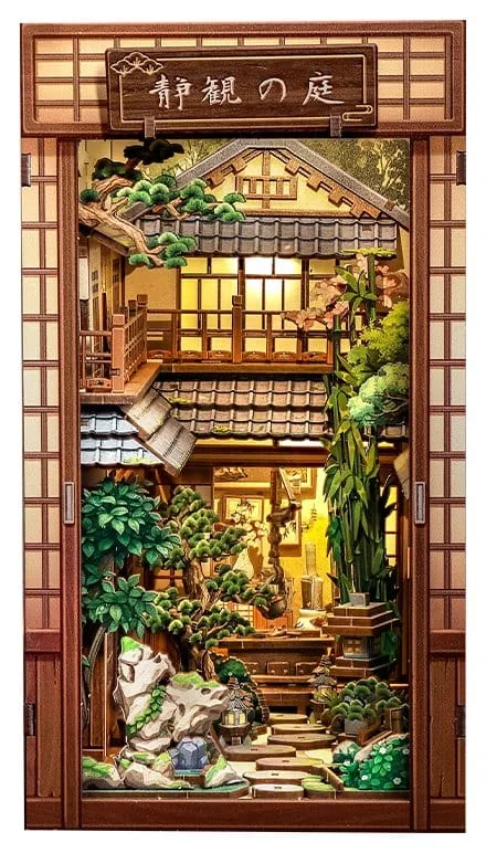 Serene Courtyard Book Nook – CuteBee Holzbausatz 22 x 12 cm 7