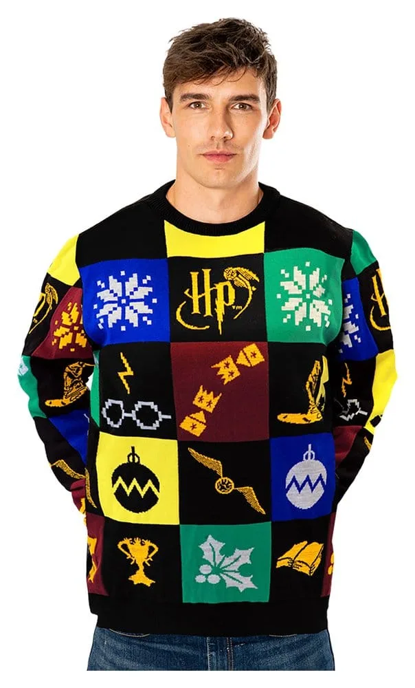Harry Potter Christmas Sweater – Deluxe Patchwork Size L