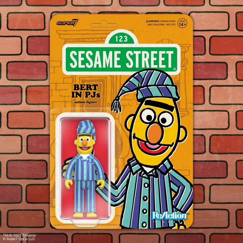 Sesame Street Actiefiguur – Bert in pyjama ReAction 10 cm 4