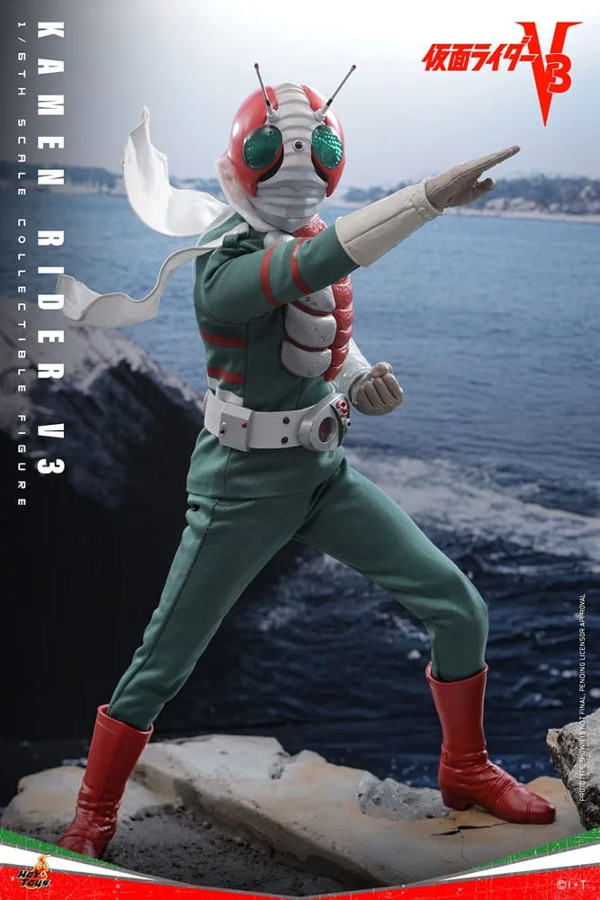 Kamen Rider Actionfigur – V3 mit LED-Augen 1:6 30 cm 9