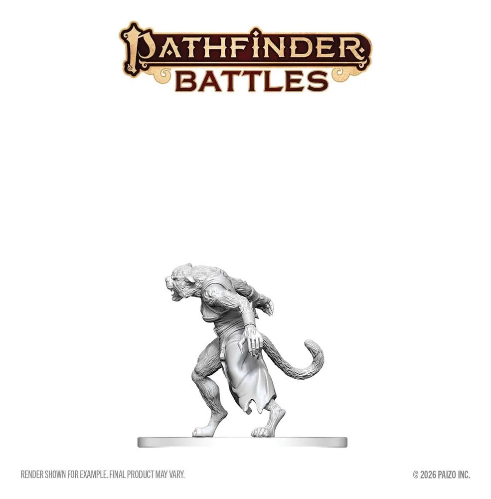 Pathfinder Unpainted Miniature – Deep Cuts Weretiger 13 cm 4