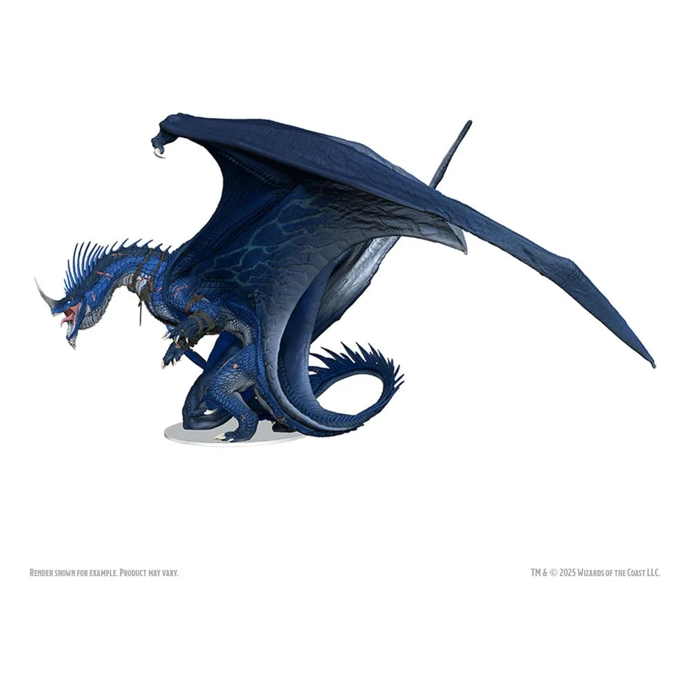 D&D miniatuur – Anthradusk Ancient Blue Dragon 20 cm 3
