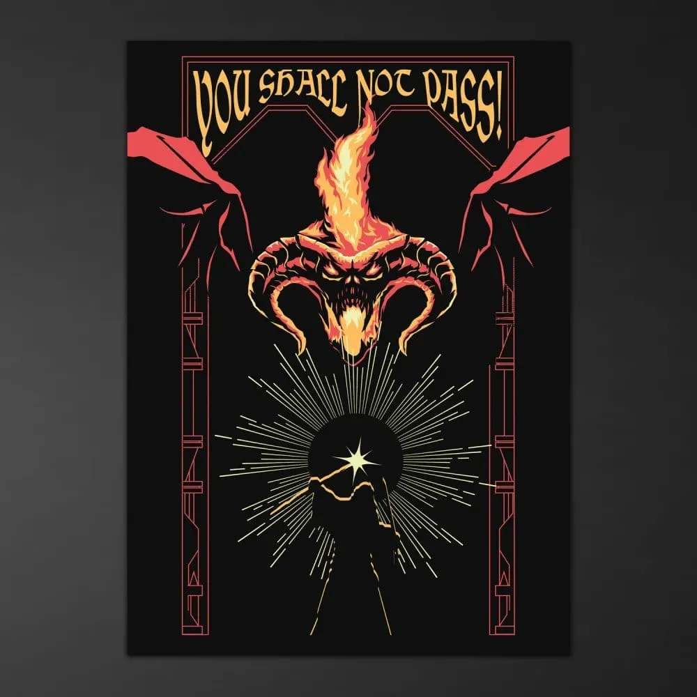 The Lord of the Rings Poster – Glow-in-the-Dark Balrog 50 x 70 cm 2