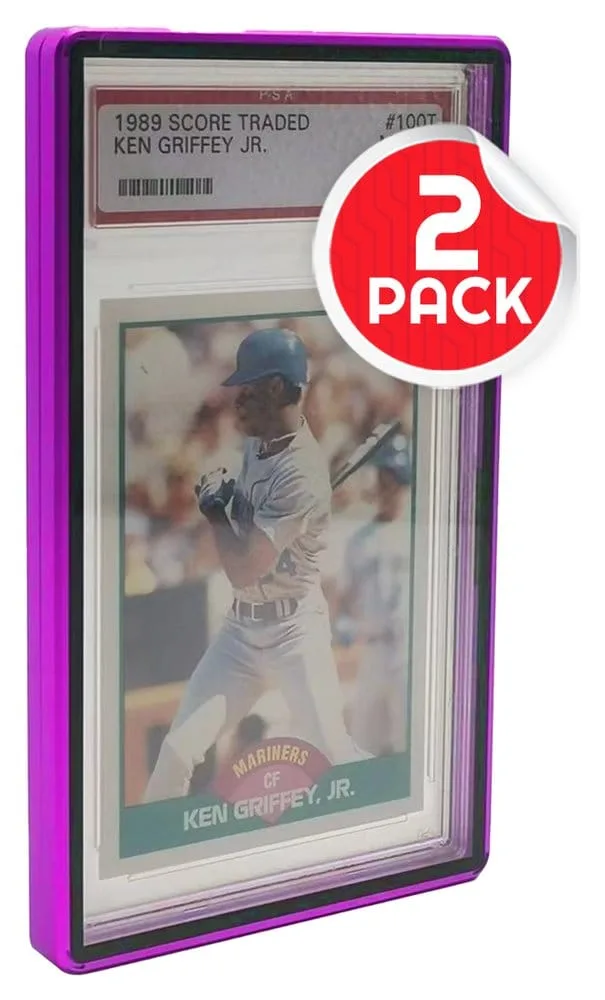 PSA Graded Card Slab Protector – Purple Magnetic Case 1