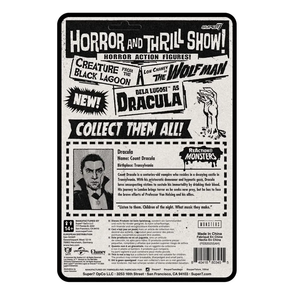 Universal Monsters Action Figure – ReAction+ Dracula 10 cm 3