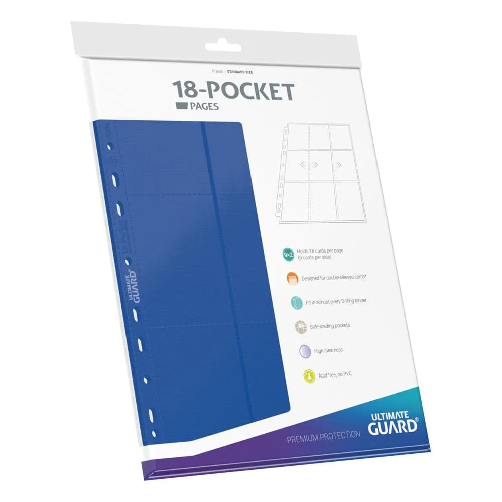 Ultimate Guard Binder Pages – Blue 18-Pocket Side-Loading 10-Pack 2