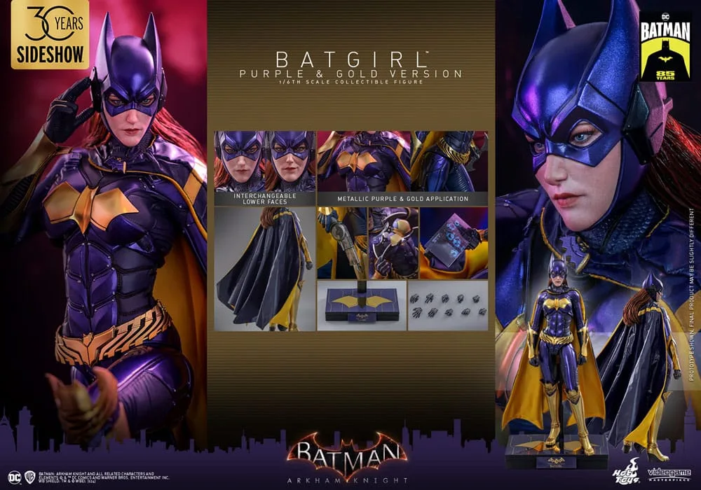 Batman Arkham Knight Action Figure – Batgirl Purple and Gold 30 cm 17