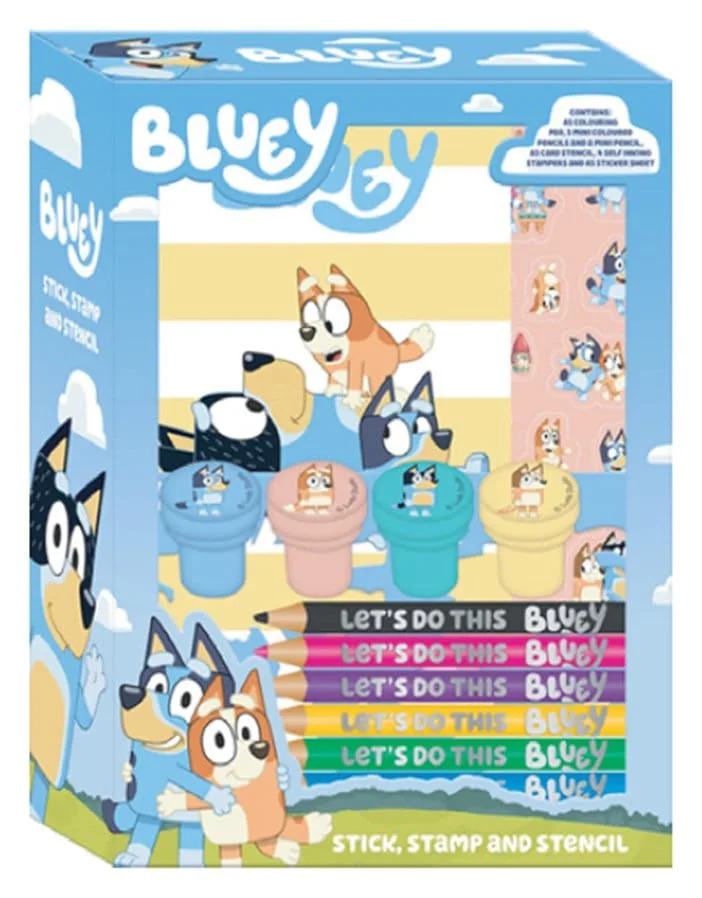 Bluey Colouring Set – Creative Pad Stamps and Stickers