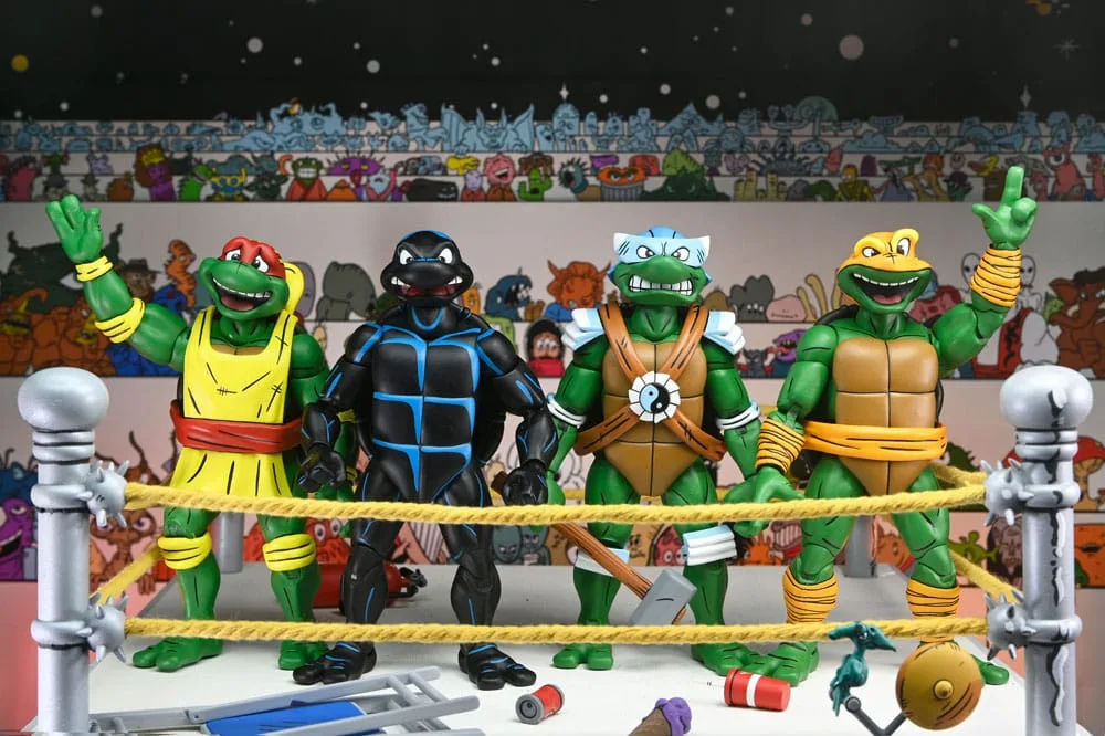 TMNT Action Figures – Stump Wrestling Turtles 4-Pack 18 cm 8