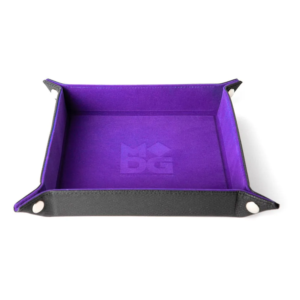 FanRoll Dice Tray – Folding Purple Velvet 25 x 25 cm
