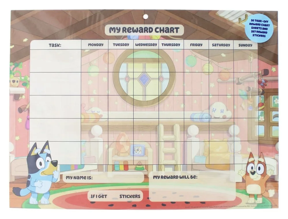 Bluey Reward Chart Set – 30 Charts and 207 Stickers 2