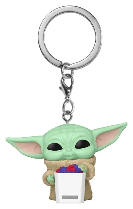 Star Wars Keychains – Grogu with Popcorn Display of 12 4 cm