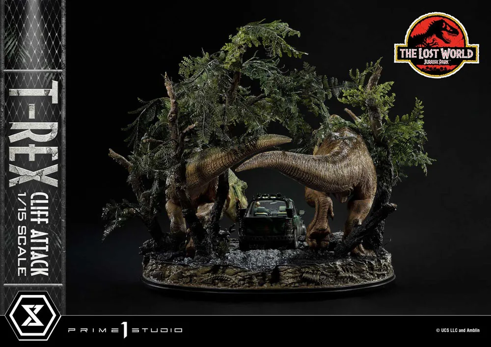 Jurassic Park Statue – Lost World T-Rex Cliff Attack Bonus 53 cm 8
