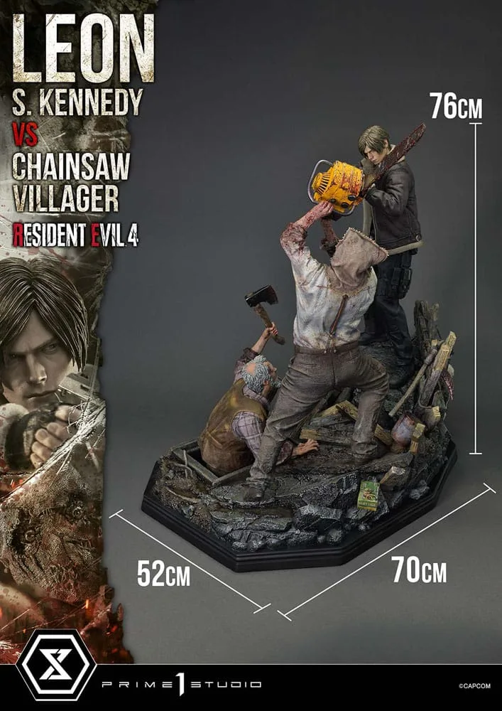 Resident Evil 4 Statue – Leon vs. Chainsaw Villager 76 cm 10