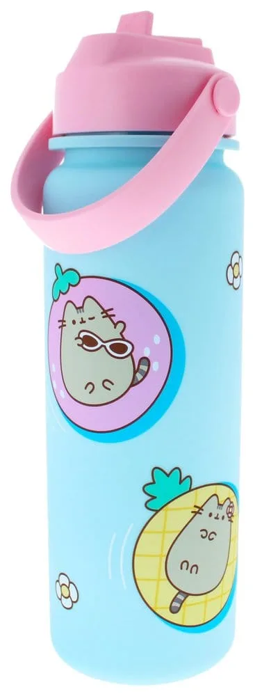 Pusheen Water Bottle – By the Pool Blue Flip Top 2