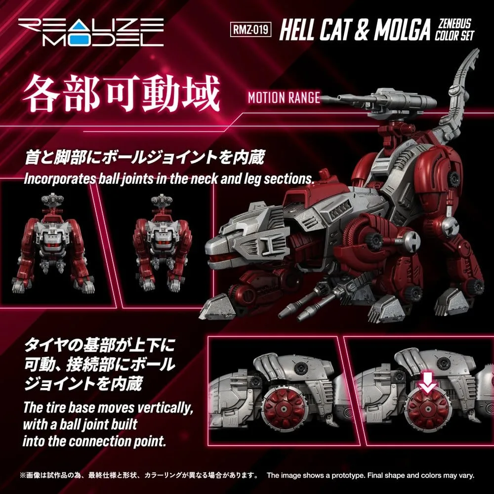 Zoids Model Kit – RMZ-019 Hell Cat and Molga Zenebus 1/100 6