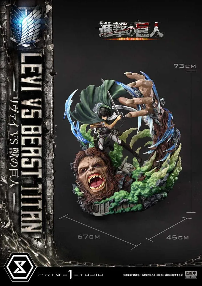 Attack on Titan Statue – Levi Versus Beast Titan 73 cm 5