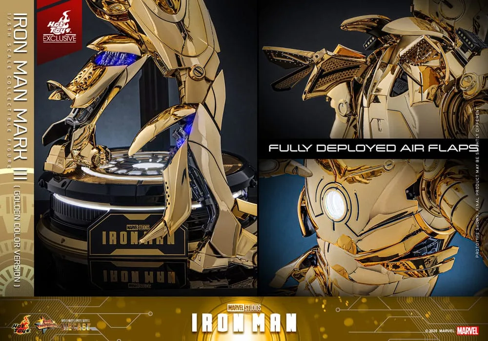 Iron Man Action Figure – Mark III Gold Version 1/6 33 cm 17