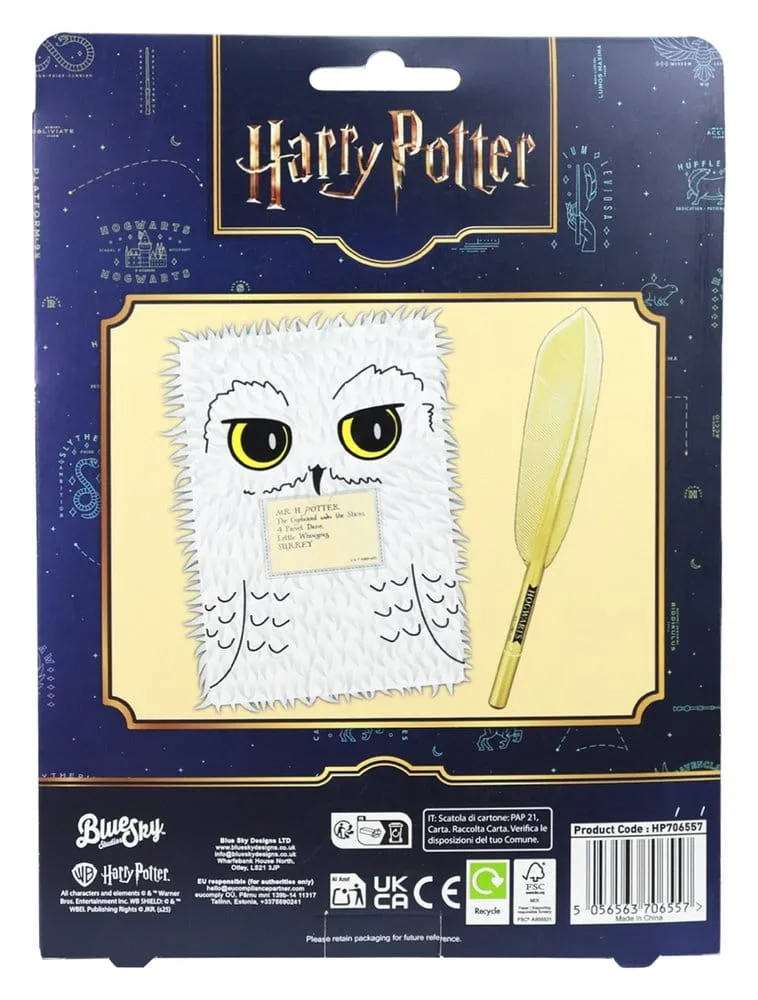 Harry Potter Plush Notebook Set – Hedwig with Pen 4