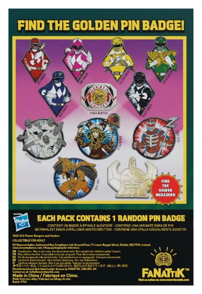 Power Rangers Pin-Display – 12 Überraschungsboxen ca. 5 × 3 cm 9