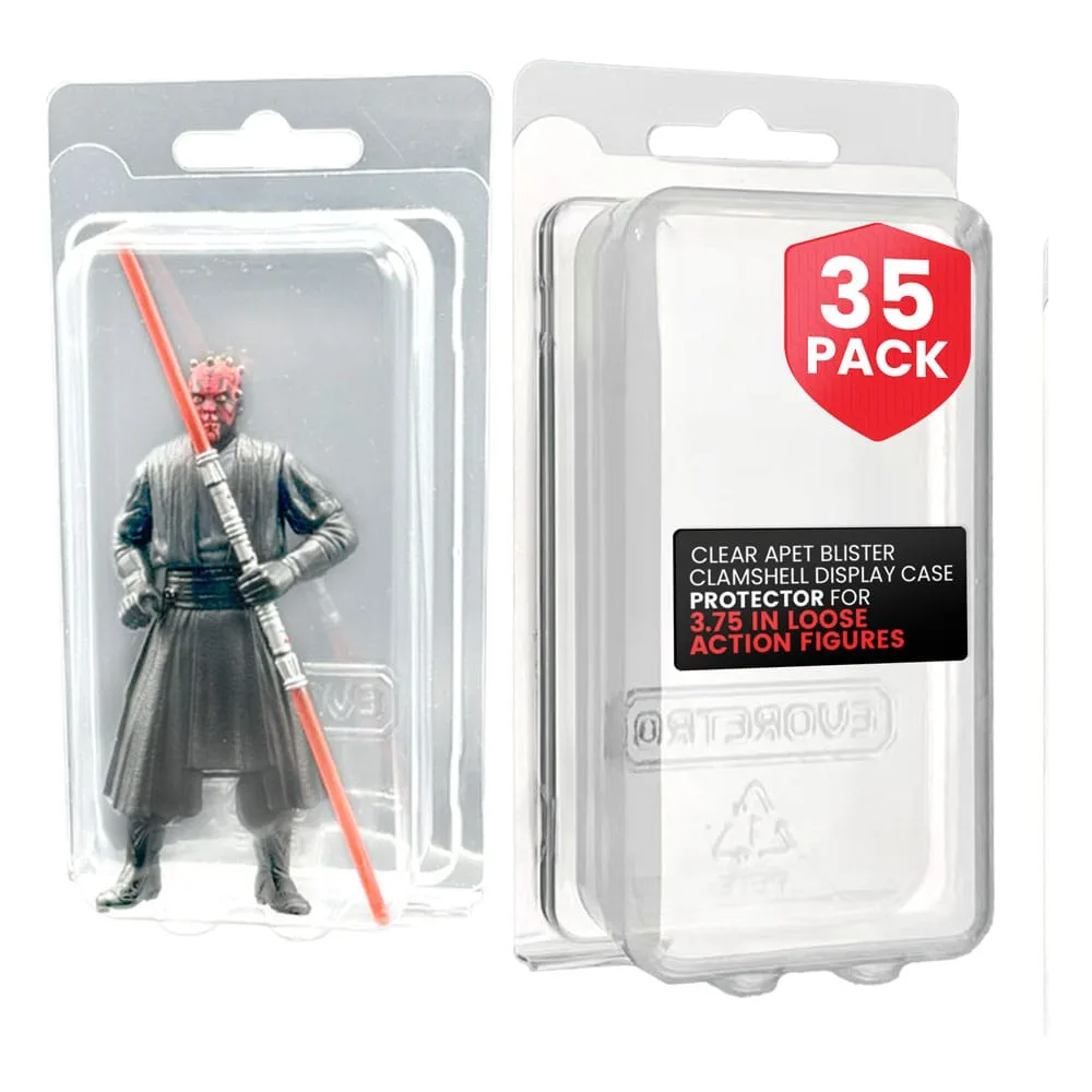 Action Figure Clamshell Protectors – XL 35-Pack 6 x 11 cm