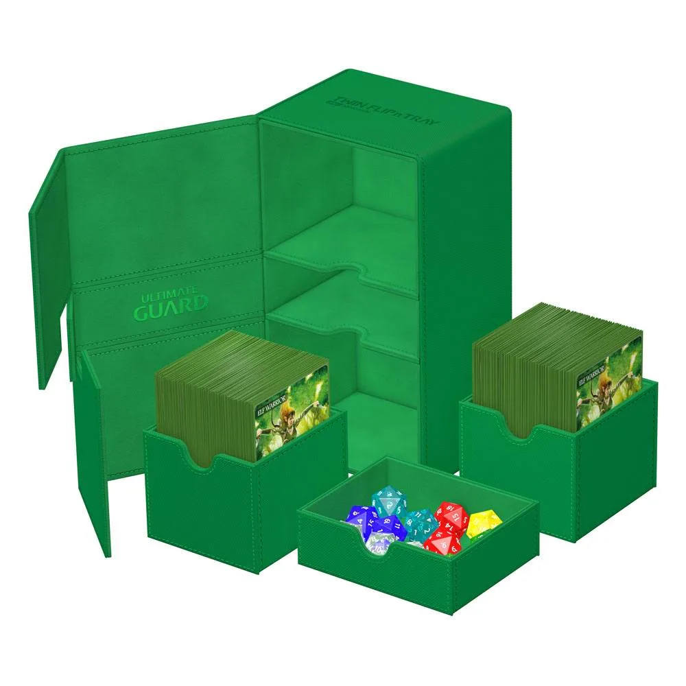 Ultimate Guard Deck Box – Twin Flip’n’Tray 200+ Xenoskin Green 5