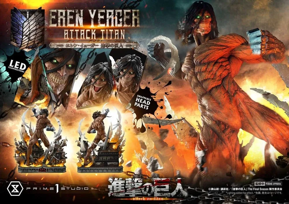 Attack on Titan Statue – Eren Yeager Attack Titan Bonus Version 81 cm 12